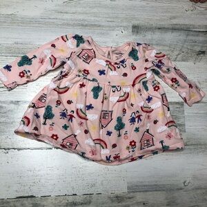 Baby girl shirt size 3-6 months rainbow three to six months dress shirt